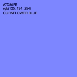 #7D86FE - Cornflower Blue Color Image